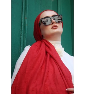 Bambu Kraş Şal Kırmızı 42
