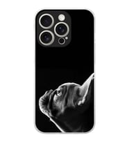PrintiFy iPhone 15 Pro Max ile Uyumlu Köpek 1 Kamera Korumalı Şeffaf Kılıf