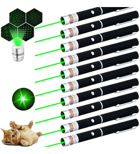10 ADET VIP GREEN LASER POINTER 100 MW YEŞİL LAZER 4 DİSKO BAŞLIKLI YEŞİL LAZER ARAMA KURTARMA IŞIĞI