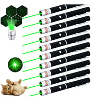 10 ADET VIP GREEN LASER POINTER 100 MW YEŞİL LAZER 4 DİSKO BAŞLIKLI YEŞİL LAZER ARAMA KURTARMA IŞIĞI