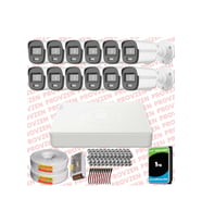 Provzen Hikvision ColorVu Full HD 12 Kameralı Gece Renkli Güvenlik Kamerası Olay Anında bildirim