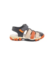 Ayakmod Lacivert Kırmızı Cırtlı Erkek Çocuk Spor Sandalet 173101 P (Lacivert-Neon Turuncu)