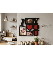 Kişiye Özel I Love You Tasarımlı 3’lü Fotoğraf Çerçevesi  Sevgiliye ve Eşe hediye  Doğum Günü Ev Hediyesi Yıl Dönümü  Dekoratif Hediye