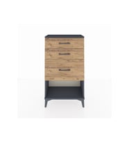 Arges Komodin 3 Çekmeceli 60x30x106 Antrasit-Çam