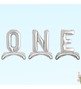One Ayaklı Folyo Balon, 65 cm - Gümüş