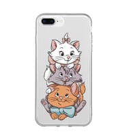 Iphone 7 PLUS - 8 PLUS Uyumlu Marie Kedi Tasarımlı Şeffaf Telefon Kılıfı