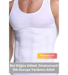Bel Göğüs Göbek Jinekomasti Toparlayıcı Erkek Extra Göbek Sıkılaştırıcı Siyah Korse Atlet