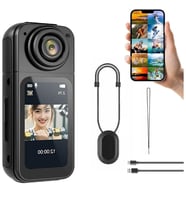 WİFİ 35 Gr Vücut Aksiyon Kamerası 1.47 İnç Ekran Manyetik Kolye 180 Derece Dönen Lens 2.7K Görüntü