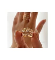 AYARLANABİLİR VİNTAGE ÇOKLU GÖRÜNÜMLÜ TAŞLI YÜZÜK-GOLD RENK ACR8338