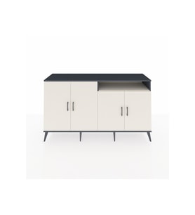 Kronos Konsol 6 Raflı 4 Kapaklı 176x59x99 Antrasit-Aytaşı