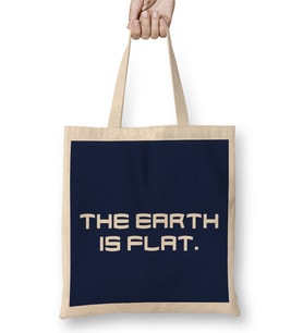 The Earth Is Flat Bez Çanta Uzun Saplı