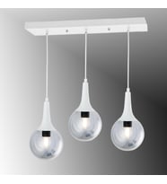 TT601-3S-FULLBY TT Aydınlatma Mat Beyaz 3 lü Uzun Hunili Sıralı Avize