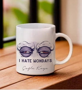 İsme Özel Mondays Temalı Kupa Bardak