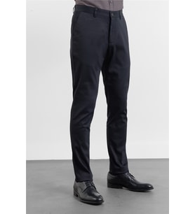 Siyah Yan Cep Düz Paça Armürlü Slim Fit Pamuklu Chino Pantolon 1003260165
