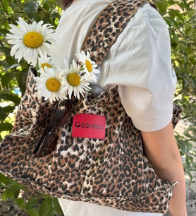Tora – Leopar Desenli Omuz Çantası 26x42 (Kahve Leopar)