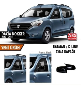 Sts Oto Aksesuar Dokker 2012-2021 Batman Yarasa Ayna Kapağı Piano Black Abs Plastik