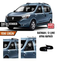 Sts Oto Aksesuar Dokker 2012-2021 Batman Yarasa Ayna Kapağı Piano Black Abs Plastik