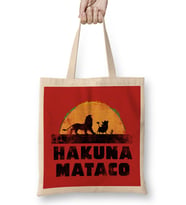 Hakuna Mataco Lion King Bez Çanta Uzun Saplı