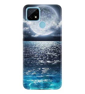 Realme C21 Kılıf Desenli Silikon Great Moon 1301