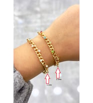 BEYAZ TAŞLI ZENCIR BİLEKLİK (Gold)