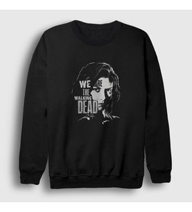Presmono Unisex Siyah Meggie The Walking Dead Sweatshirt 390331tt