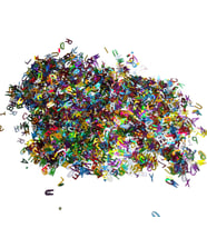 Karışık Glitter Harf Epoksi Reçine Harfleri 5 GRAM  Metalik Karışık Renkler