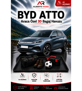 BYD Atto 2 2026 - 2026 Araca Özel 3D Bagaj Havuzu
