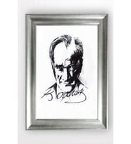 Gümüş Çerçeveli Atatürk Tablo a74