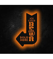 Bar Pub Tasarımlı Led Mdf Duvar Tablosu, 6mm Ahşap Duvar Dekoru