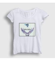Presmono Kadın Beyaz Smoke Imagine Dragons T-Shirt 82829tt