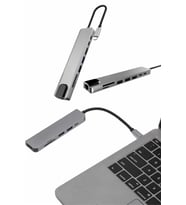 Northcity 3'ü 1'inde MacBook Adaptör – Type-C to HDMI + USB 3.0 Alüminyum Dönüştürücü