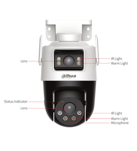 DAHUA 3+3MP PT Speed Dome 2.88mm Wıfı Kablosuz Pan-Tilt IP Kamera IPC-WPT1339DD-SW-3E2-PV