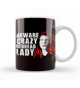 Crazy Redhead Lady Ginger Girl Girlfriend Red Orange Haired Kupa Bardak Porselen