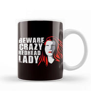 Crazy Redhead Lady Ginger Girl Girlfriend Red Orange Haired Kupa Bardak Porselen