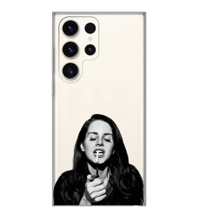 Samsung Galaxy S23 ULTRA Uyumlu Lana Del Rey Desenli Şeffaf Telefon Kılıfı