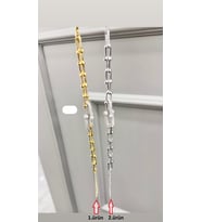 TAŞ SÜSLEMELİ UÇ KISMI YUVARLAK MODEL ZENCIR BİLEKLİK (Gümüş)