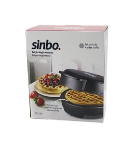 DÖKÜM BELÇİKA WAFFLE MAKİNESİ ELEKTRİKLİ 4 WAFFLE YAPIŞMAZ YÜZEY 1000W SSM-2589 (5343)