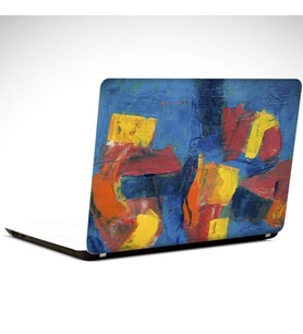 Şekilli Renkler Soyut Laptop Sticker 13 İnch (34X24CM)