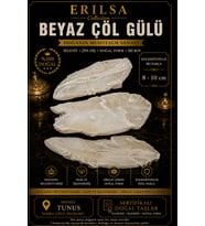 Sertifikalı Beyaz Çöl Gülü Selenit Taşı Kütle - İri Boy 8-10 cm Koleksiyonluk Doğal Taş