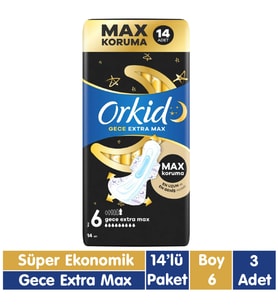 Orkid Ultra Gece Extra Max Ped 14x3 42 Adet