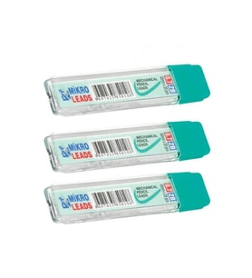 Kalem Ucu 2B 0,7 mm 3 Adet Mekanik Uçlu Otomatik Kurşun Kalem Ucu 2B 60mm x 0,7mm Siyah Mikro Uç Kısa