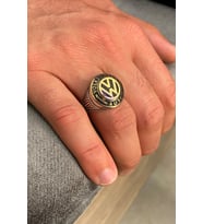 Volkswagen Amblemli Gümüş Erkek Yüzük