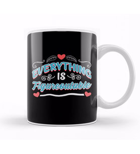 Cute Everything Is Figureoutable Motivational Kupa Bardak Porselen