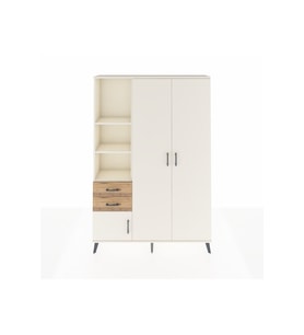 Arges Dolap 5 Raflı 2 Çekmeceli Tek Askılı 132x30x195 Aytaşı-Aytaşı/Çam