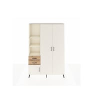Arges Dolap 5 Raflı 2 Çekmeceli Tek Askılı 132x30x195 Aytaşı-Aytaşı/Çam