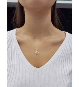 Kelebek 18K Altın Kaplama Kolye (Karışık)