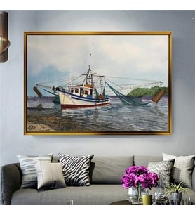 Altın Çerçeveli dekoratif tablo l379 (Gold)