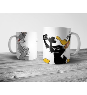 Pixxa Daffy Duck ve Bugs Bunny Kupa Bardak Model 1