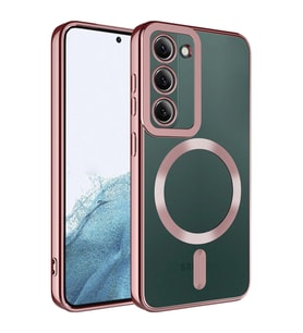 Galaxy S23 Plus Kılıf Magsafe Wireless Özellikli Setro Silikon (Rose)