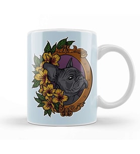 French Bulldog 05 Kupa Bardak Porselen
